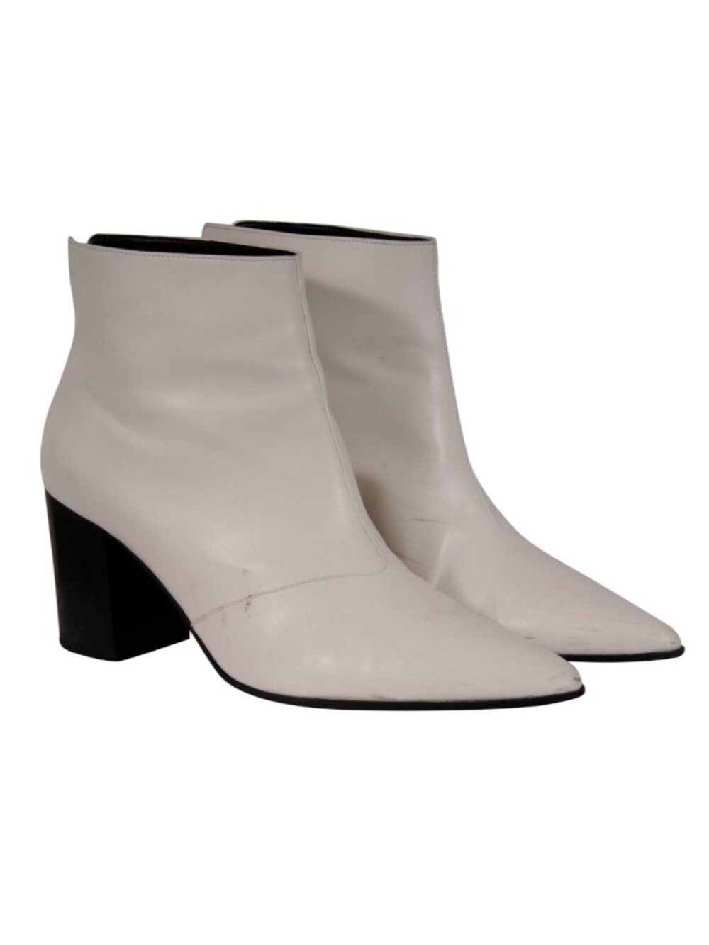 Stella McCartney Women Ankle Boots Size US 9 EU 39 White Leather Booties